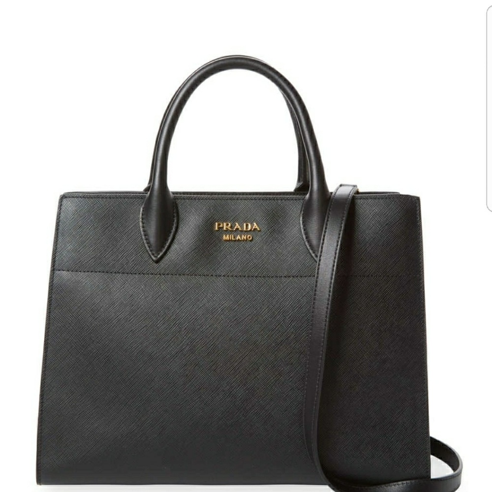 Prada small saffiano leather tote